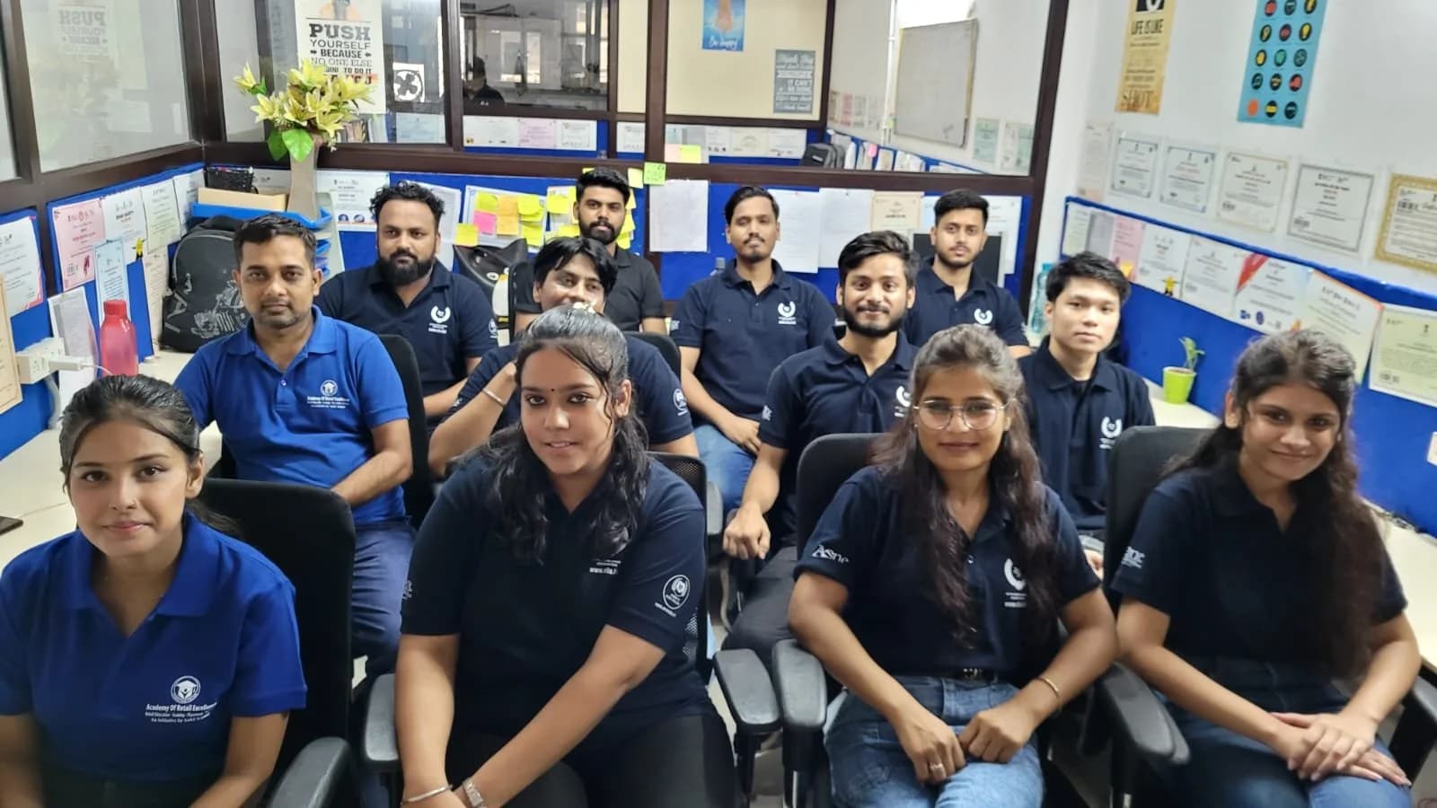 A group of Academy of Retail Excellence students photographed together